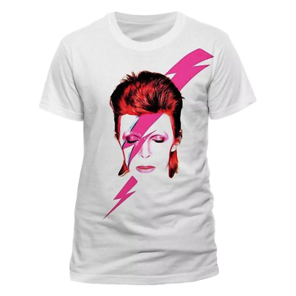David Bowie Boys Aladdin Sane Leopard Cotton T-Shirt / White